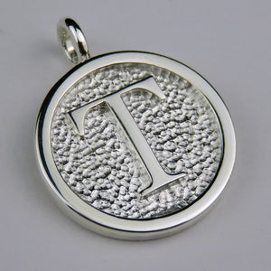 Lovely Letters initial silver pendant necklace - T