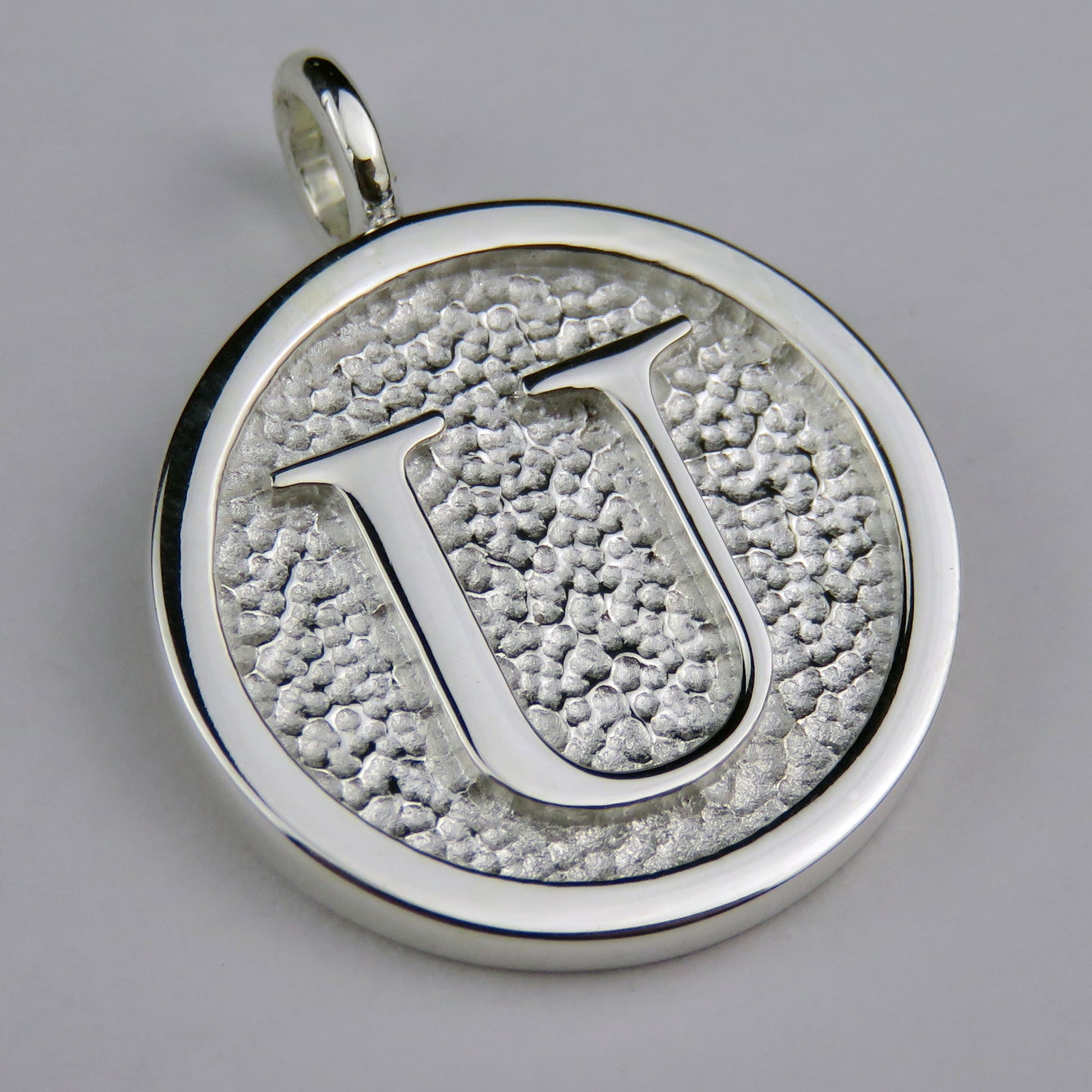 Lovely Letters initial silver pendant necklace - U