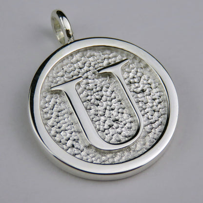 Lovely Letters initial silver pendant necklace - U