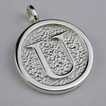 Lovely Letters initial silver pendant necklace - U