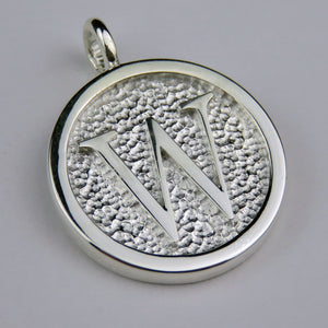 Lovely Letters initial silver pendant necklace - W