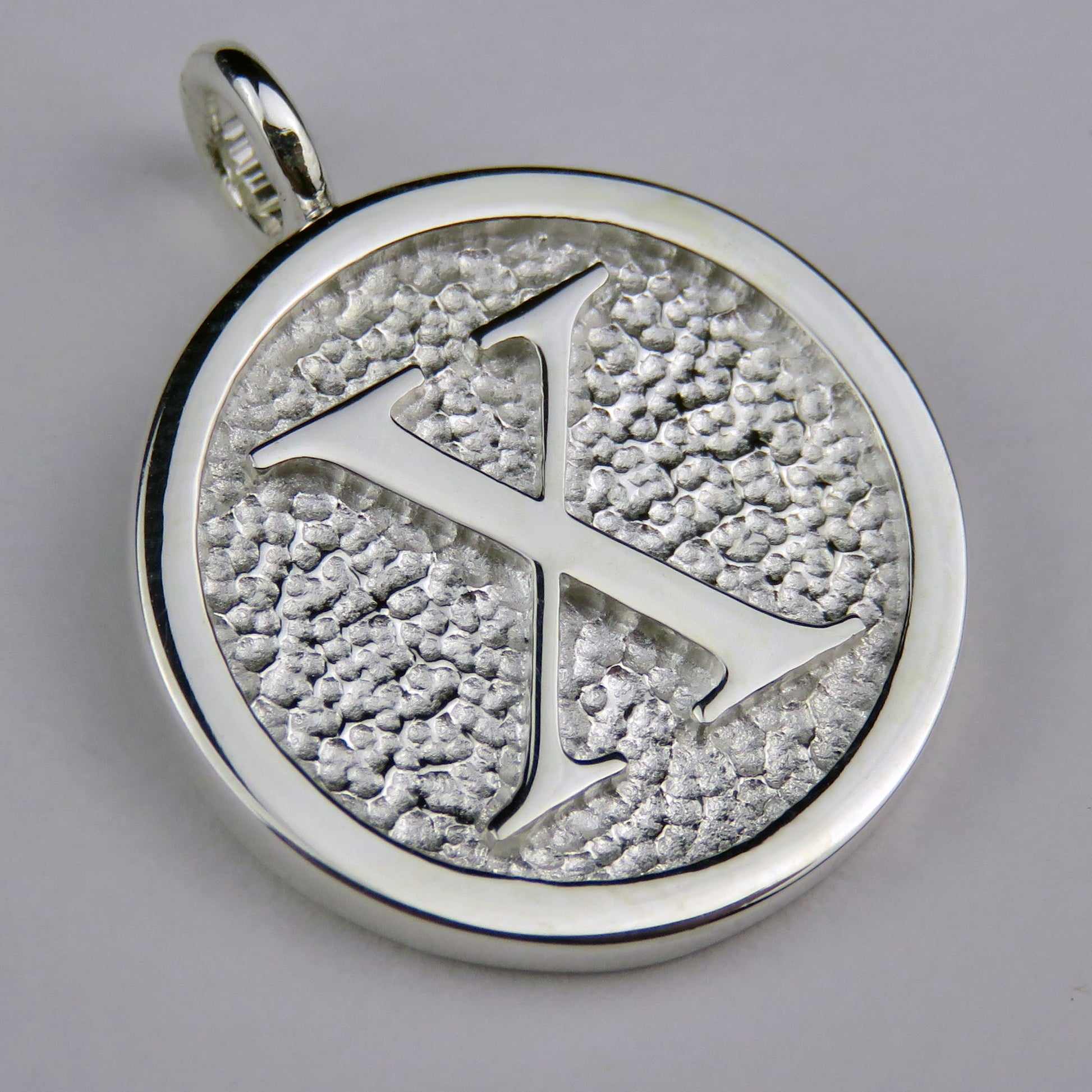 Lovely Letters initial silver pendant necklace - X