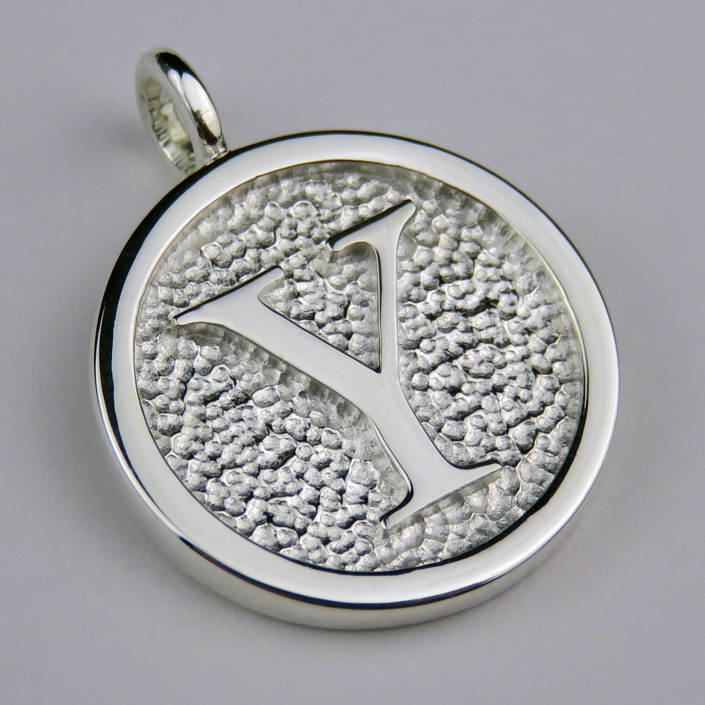 Lovely Letters initial silver pendant necklace - Y