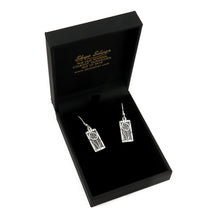Mackintosh Rose silver dangle earrings