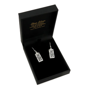 Mackintosh Rose silver dangle earrings