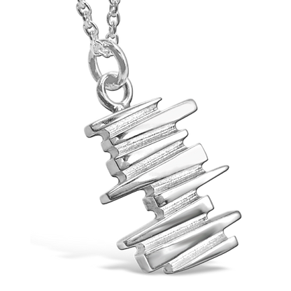 Rocky Cliff silver pendant necklace