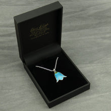 Scotland's Bluebell enamel silver pendant necklace