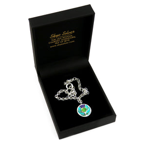 Scotland's Thistle enamel silver charm bracelet