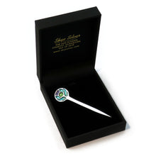 Scotland's Thistle enamel silver kiltpin or brooch