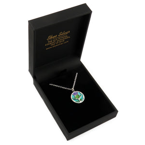 Scotland's Thistle enamel silver pendant necklace