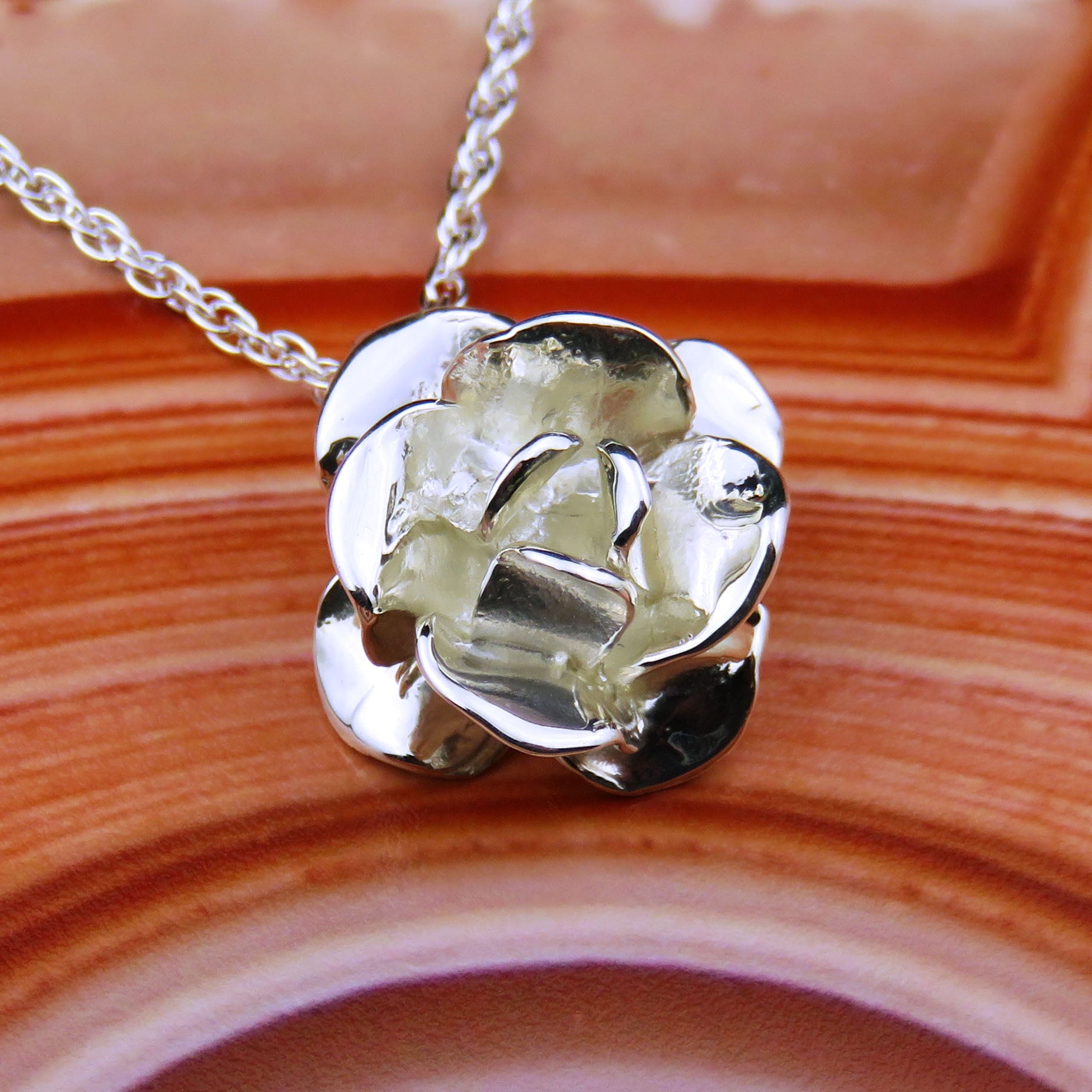 Skye Rose silver pendant necklace