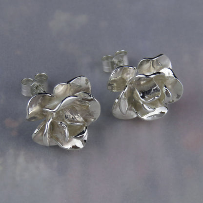 Skye Rose silver stud earrings