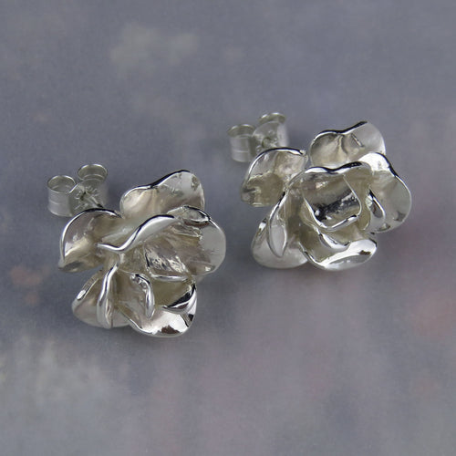 Skye Rose silver stud earrings