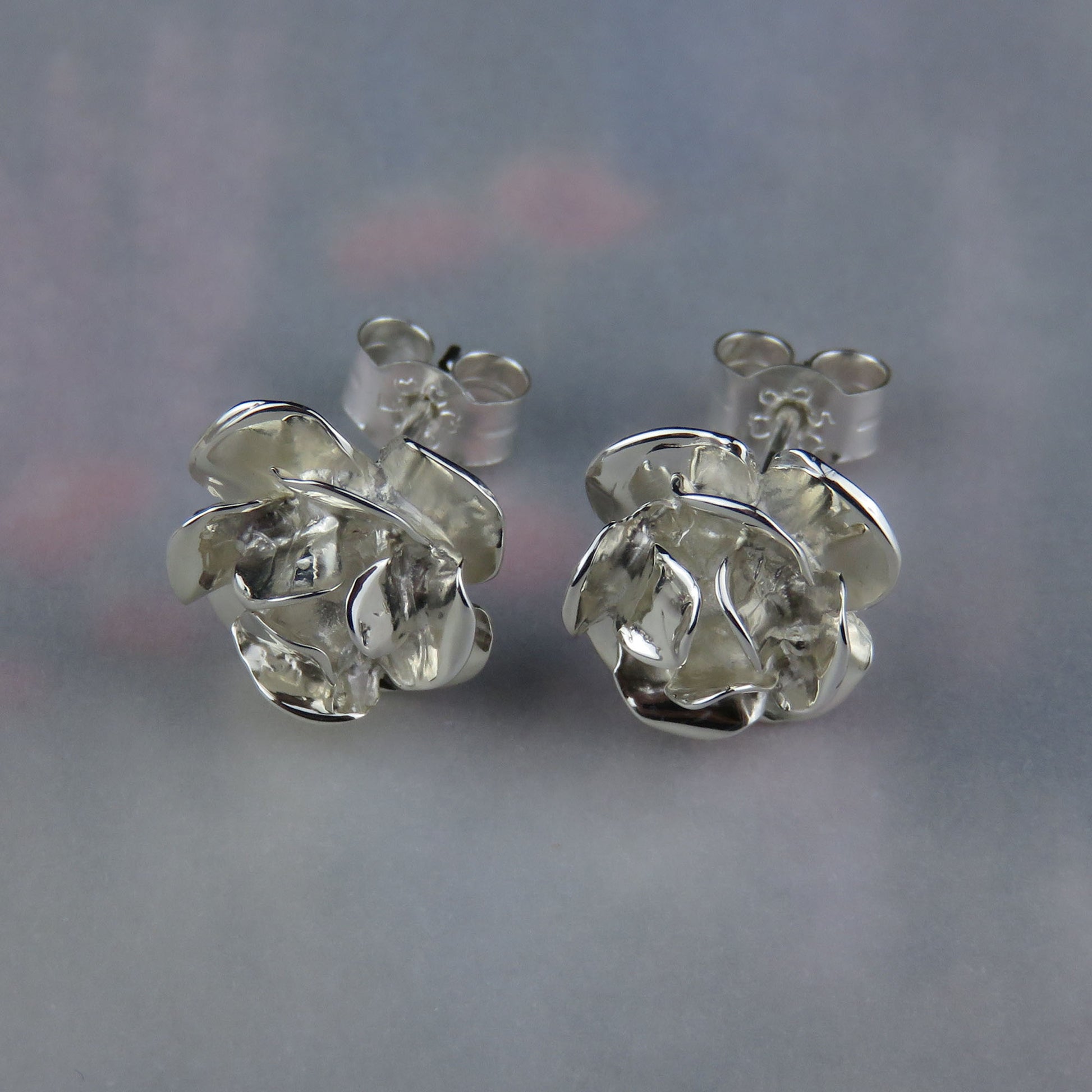 Skye Rose silver stud earrings