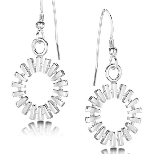 Suncatcher silver dangle earrings