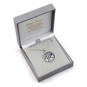 The Cat in the Moonlight silver pendant necklace