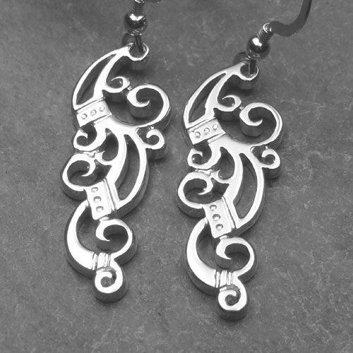 Tree of Life silver dangle earrings